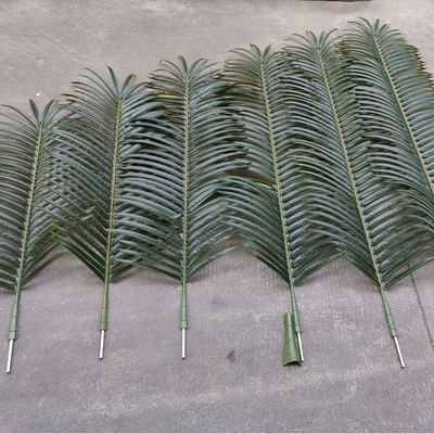 Factory Wholesale High Quality Indoor Artificial Coconut Leaves,Film-Made Large Coconut Fronds,raw Material for Fuax Pal