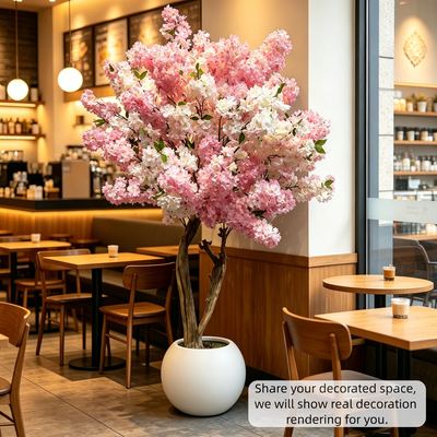 High Simulation 7ft Artificial Cherry Blossom Tree Wood Trunk Eco-Friendly Durable Home Wedding Landscaper Event