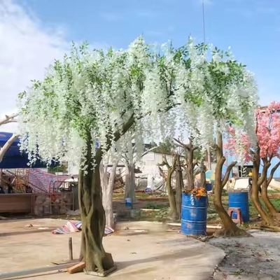 Wholesale Fiberglass Wisteria Tree Bean Flower Tree Realistic Durable 200cm Eco-Friendly Wedding Hotel Mall Indoor Outdo