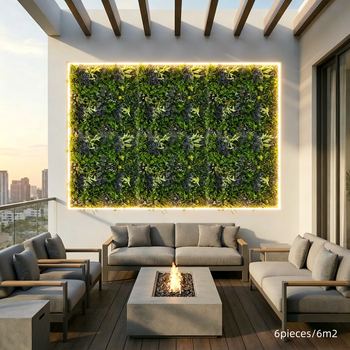 100x100cm Plastic Artificial Plant Covering Wall Indoor Outdoor Landscaper Boxwood Grass Panel Eco-Friendly Water Resist