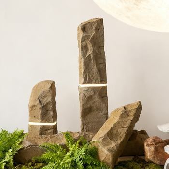 Artificial Cement Landscape Light Strip Luminous Stone Pillar Indoor Display-Window Decoration Scenic Prop