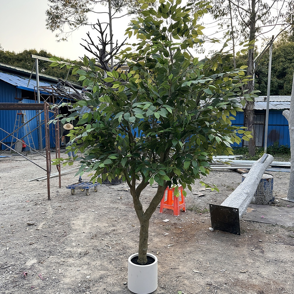 Handmade Realistic Durable Eco-Friendly Fiberglass Artificial Banyan Tree Custom Size Natural Look for Interior Commerci