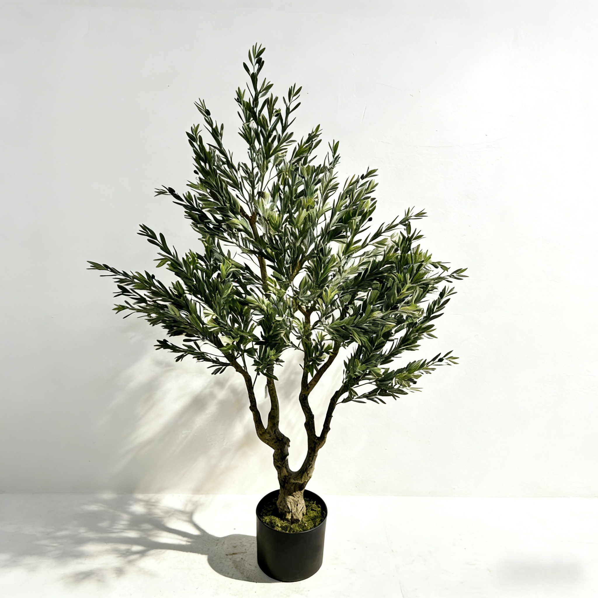 200CM Sage Green Eco-Friendly Durable Outdoor UV-resistant Water Resistant Artificial Plastic Olive Tree Fruits for Terr