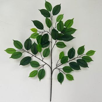 B1 Flame Retardant Plastic Artificial Banyan Leaves Ficus Foliage Eco-Friendly for Commercial Landscape Hotel Tree Decor