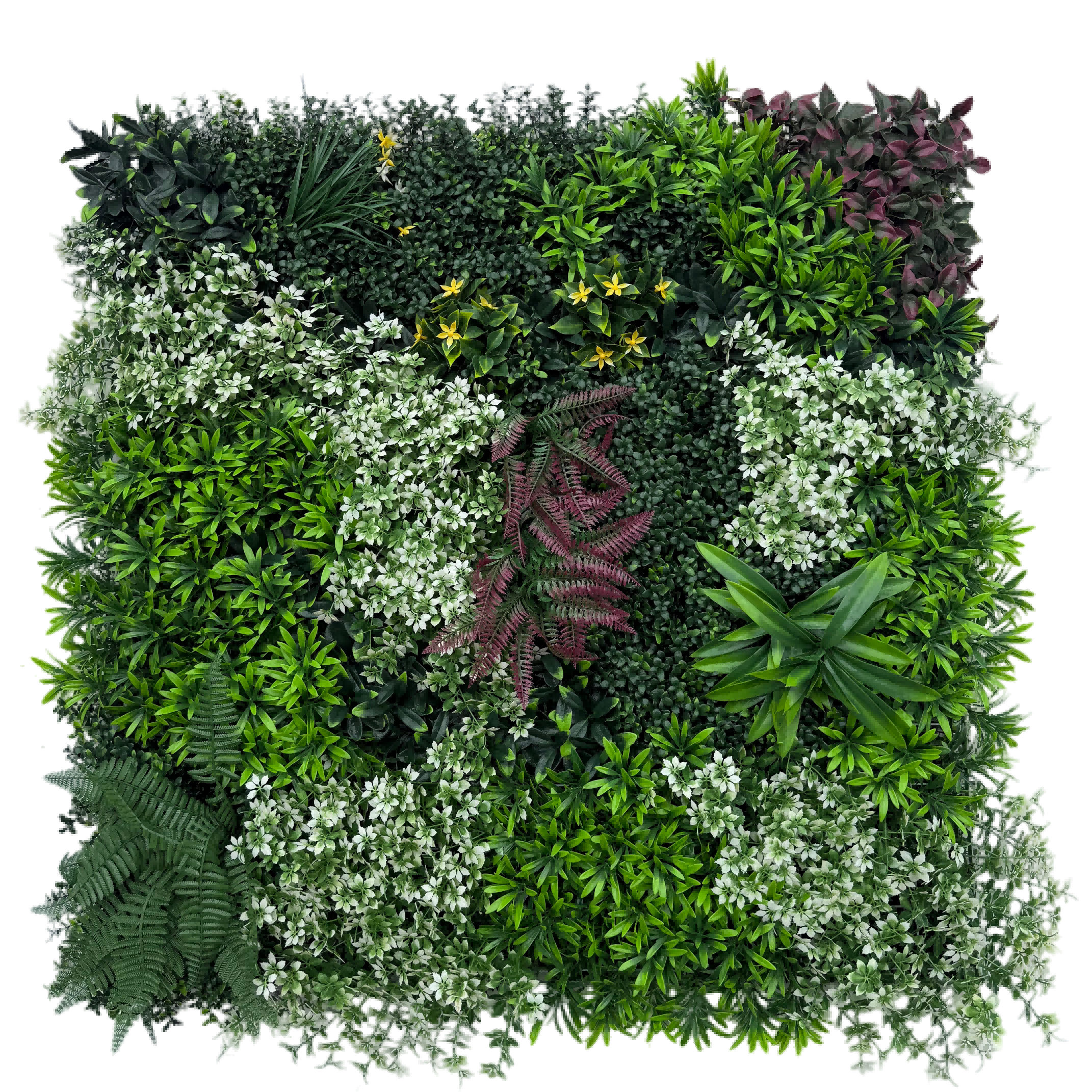 100x100cm Modern Design Eco-Friendly UV Resistant Plastic Artificial Grass Wall Topiary Garden Backyard Living Room Offi