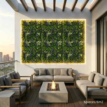 100x100cm Plastic Artificial Plant Covering Wall Indoor Outdoor Landscaper Boxwood Grass Panel Eco-Friendly Water Resist
